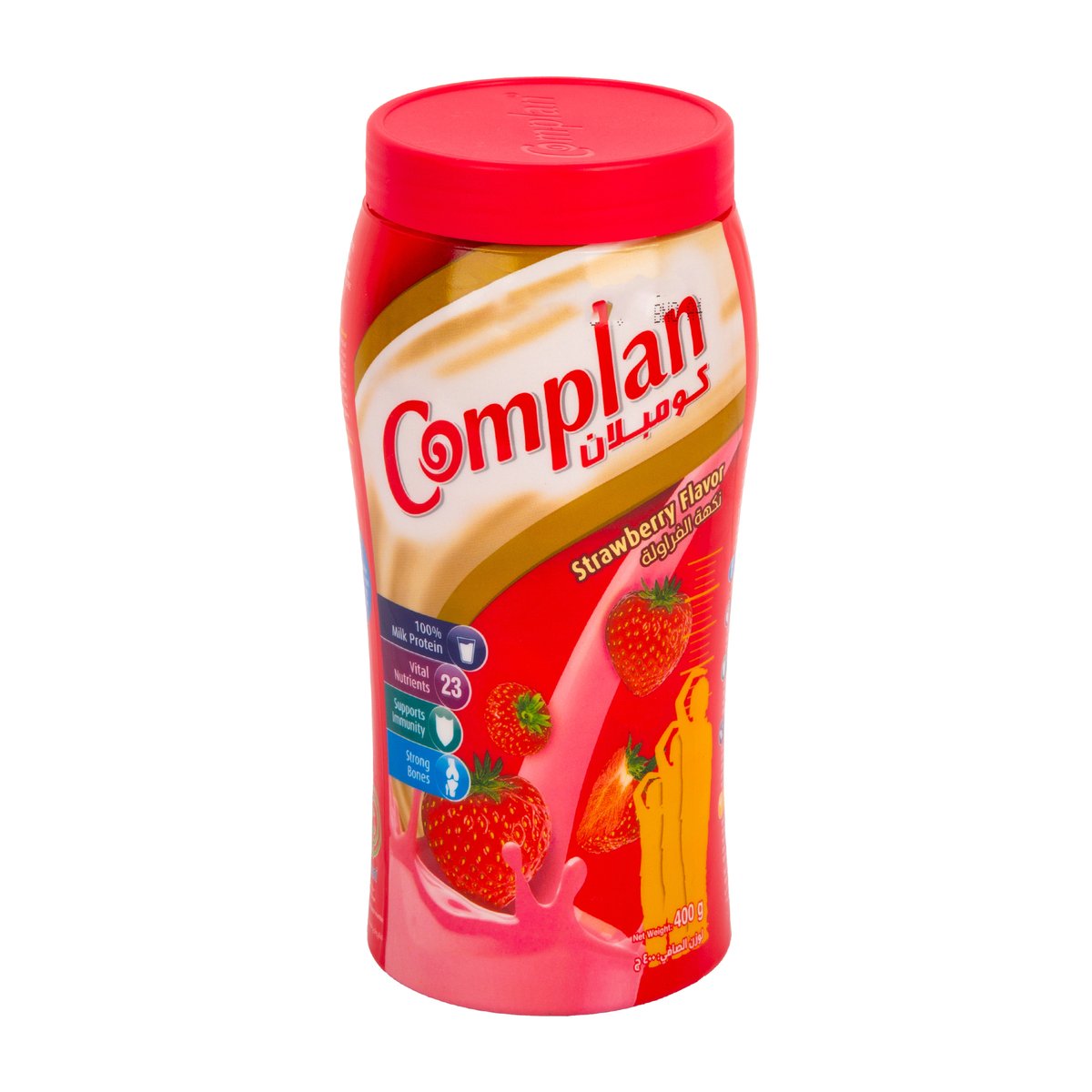 Buy Complan Strawberry Flavoured Powder 400 g Online at Best Price | Malted Drink | Lulu UAE in Kuwait