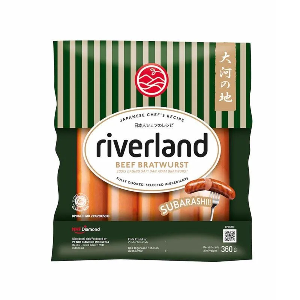 Riverland Beef Bratwurst Sausage 360g