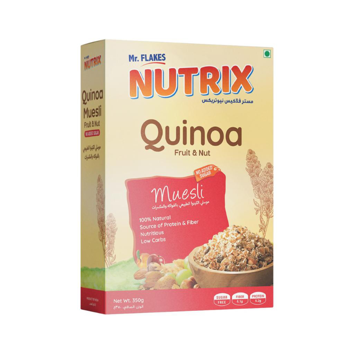 Mr. Flakes Nutrix Quinoa Fruit & Nut Muesli Sugar Free 350 g