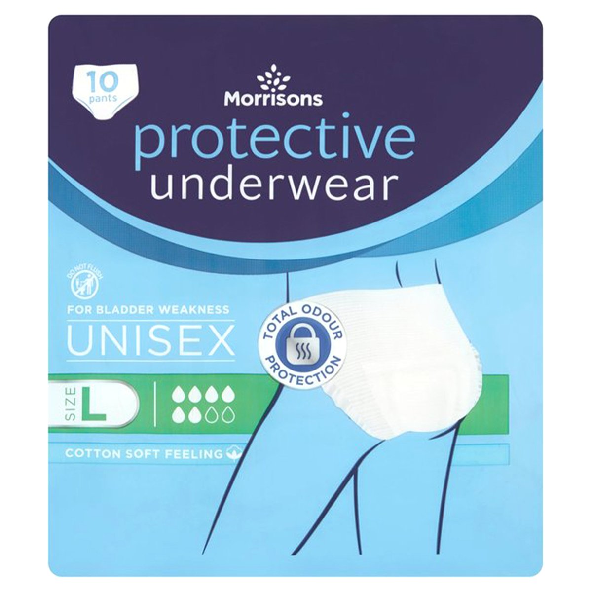 Morrisons Protective Underwear Unisex  Size Large 10 pcs
