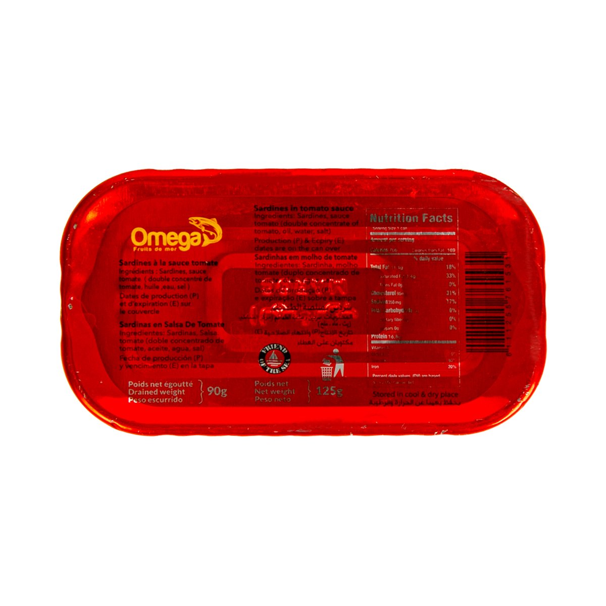 Omega Sardines In Tomato Sauce 125 g