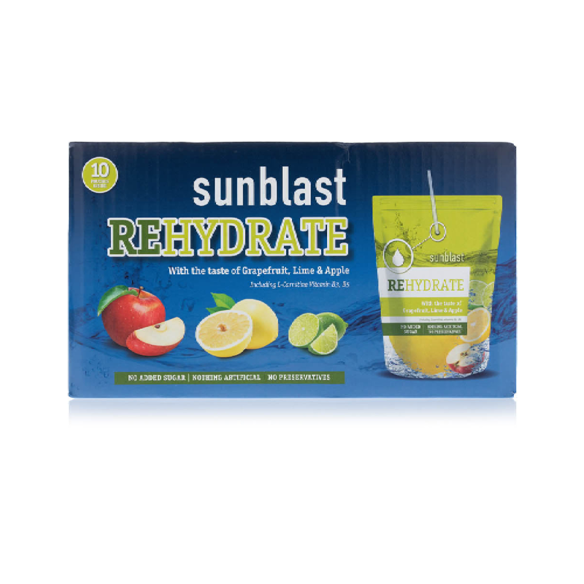 Sun Blast Rehydrate Grapefruit, Lime & Apple Fruit Drink 10 x 200 ml