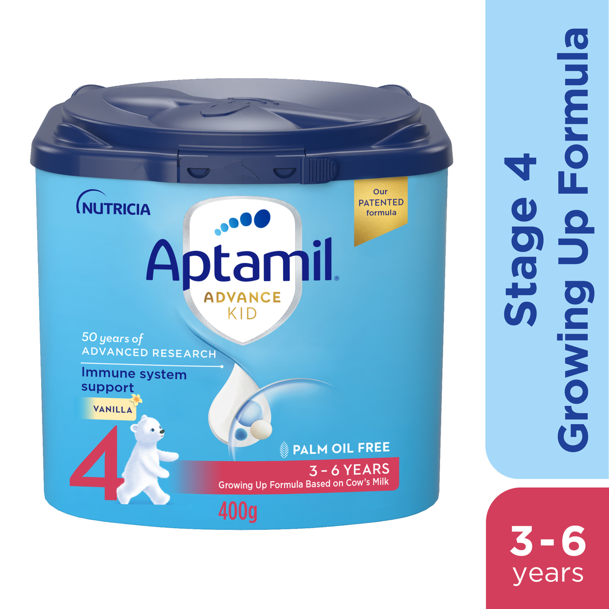 Aptamil Advance Kid Stage 4 Growing Up Formula Vanilla Flavour From 3-6 Years 400 g