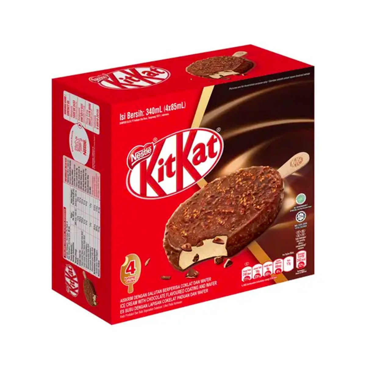 Nestle Kit Kat Ice Cream Stick Multi Pack 4 X 85ml