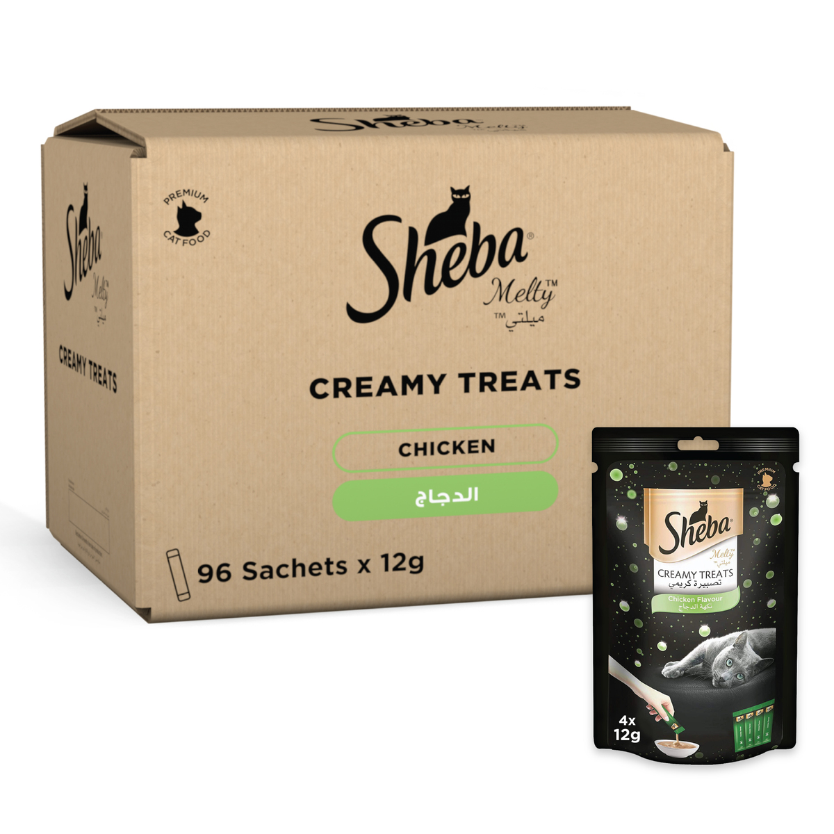 Sheba Creamy Treat Cat Food Chicken Flavour 48 g
