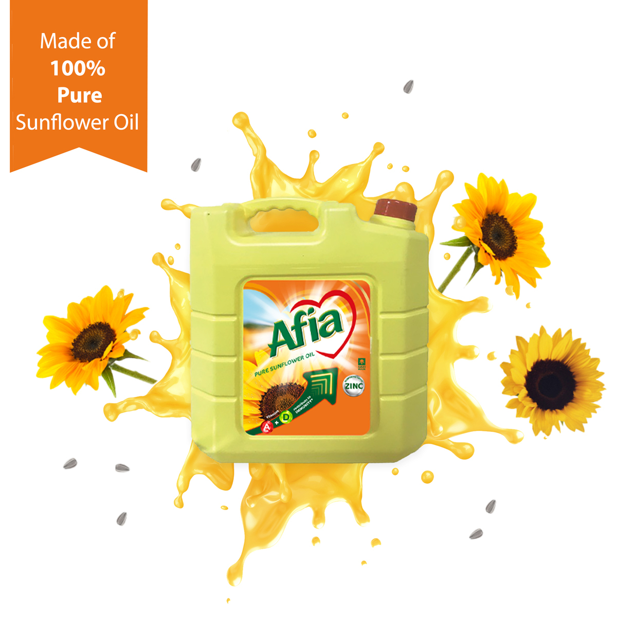 Afia Sunflower Oil Value Pack 9 Litres