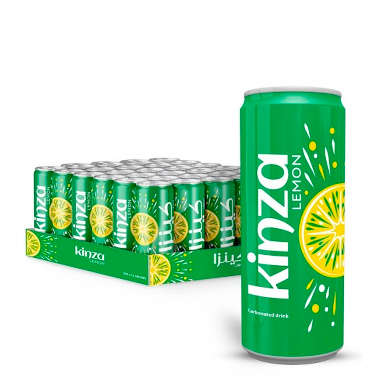 Kinza Carbonated Drink Lemon 30 x 250 ml