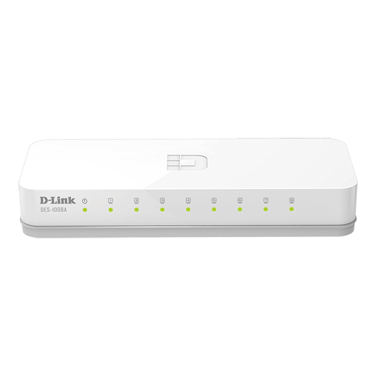 D-Link 8-Port 10/100 Network Switch, White, DES-1008A