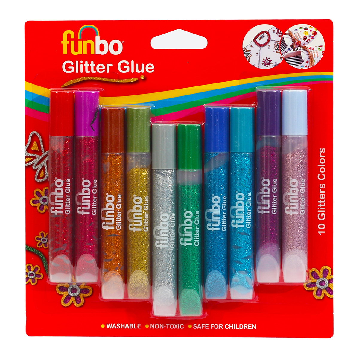 Funbo Glitter Glue FO-GG-10125 10 Colours