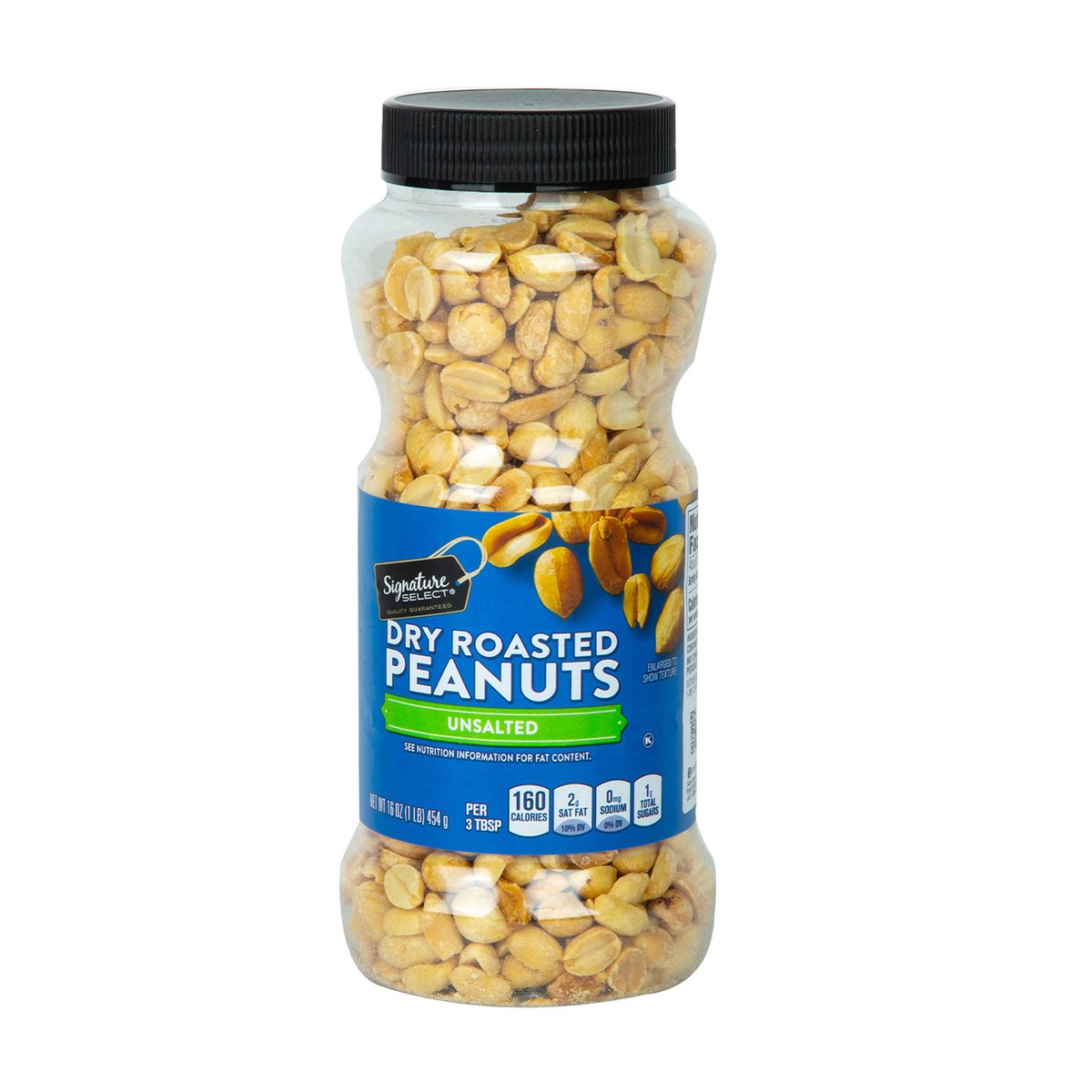 Signature Select Unsalted Dry Roasted Peanuts 454 g