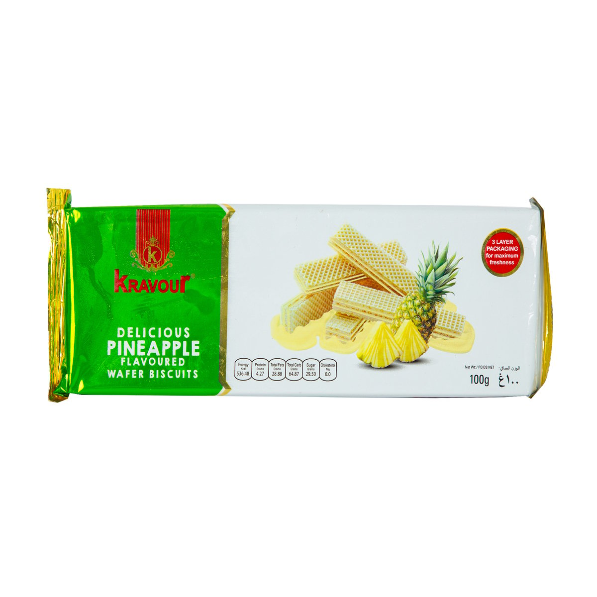 Kravour Wafer Biscuit With Pineapple Flavour 100 g