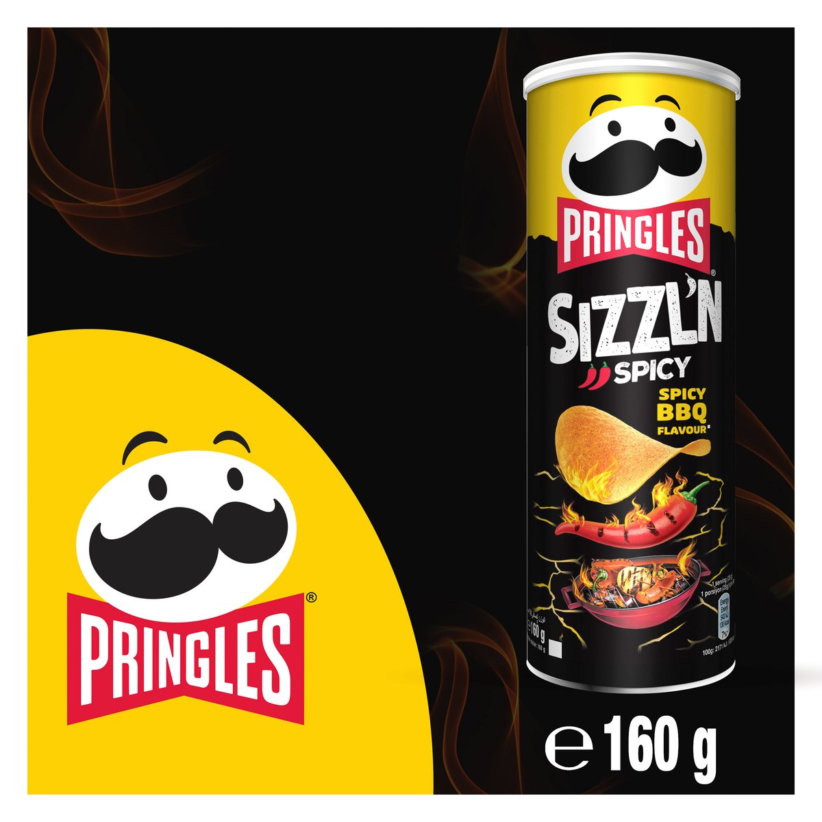 Pringles Sizzl'n Spicy BBQ Crisps 160 g