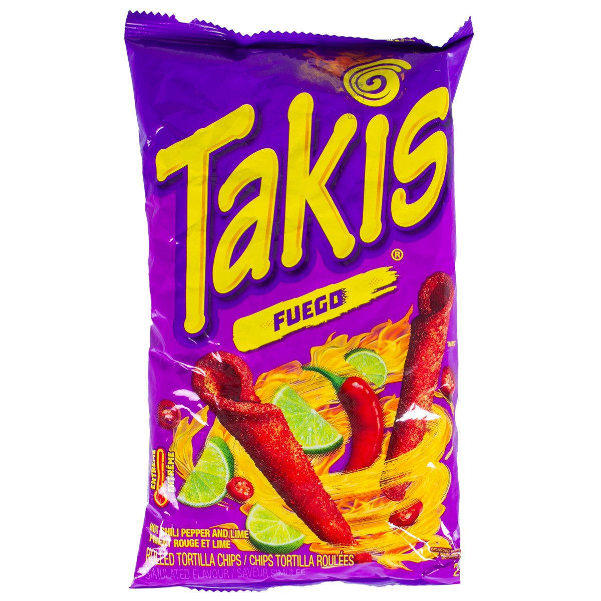 Takis Fuego Hot Chili Pepper And Lime Rolled Tortilla Chips 280 g