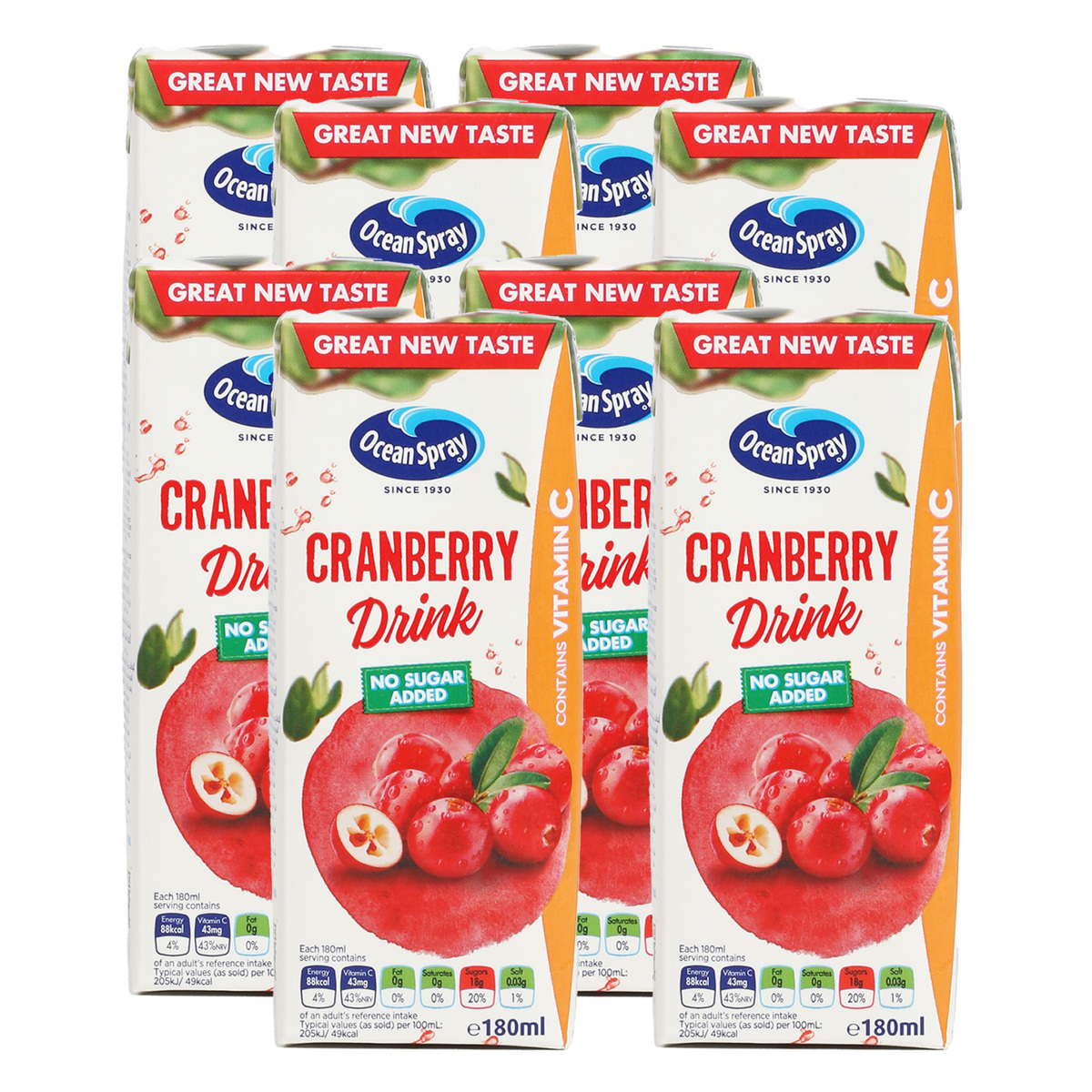 Ocean Spray Cranberry Classic Juice No Added Sugar 180 ml