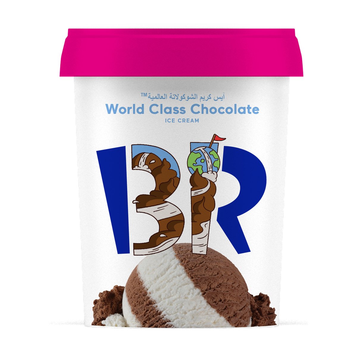 اشتري قم بشراء باسكن روبنز آيس كريم الشوكولاتة العالمية 1 لتر Online at Best Price من الموقع - من لولو هايبر ماركت Ice Cream Take Home في الكويت