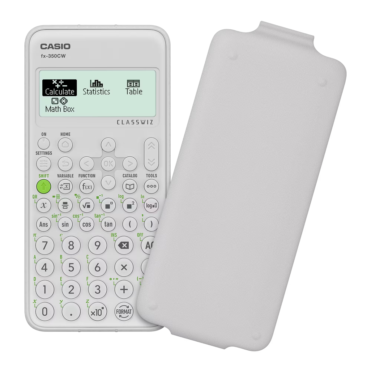 Casio Standard 10+2 Digit Scientific Calculator, White, fx-350CW