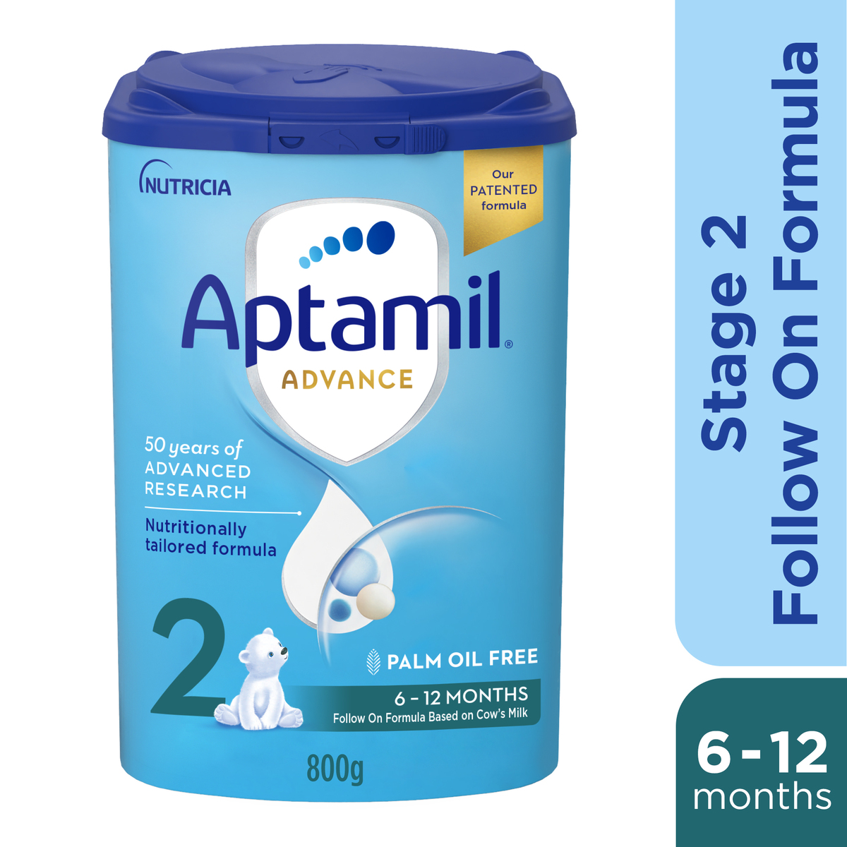 اشتري قم بشراء Aptamil Advance Stage 2 Follow On Formula From 6-12 Months 800 g Online at Best Price من الموقع - من لولو هايبر ماركت Bab.MilkPwdr&Formula في الكويت