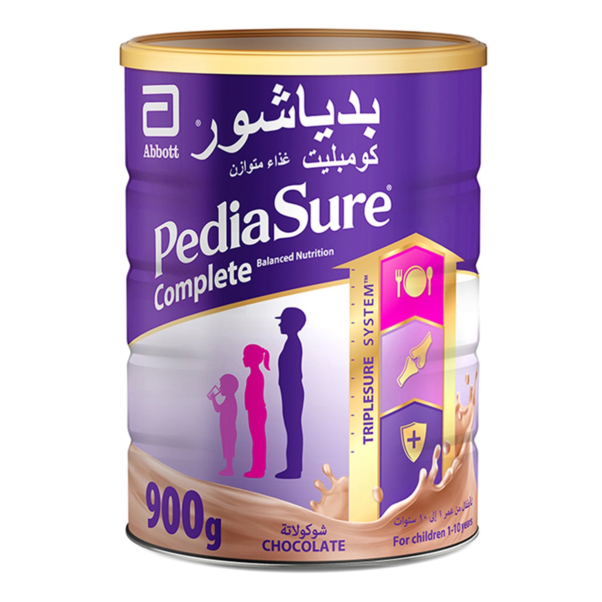 Buy Pediasure Complete Balanced Nutrition Chocolate For Children 1-10 Years 900 g Online at Best Price | Baby milk powders & formula | Lulu UAE in UAE
