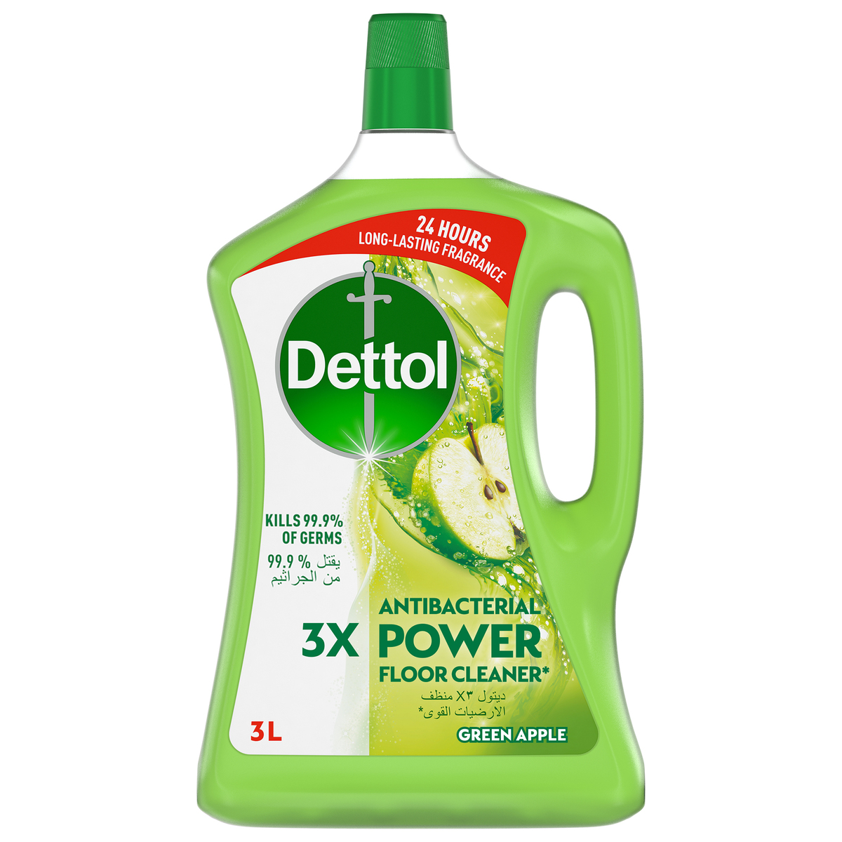 Buy Dettol Green Apple Antibacterial Power Floor Cleaner 3 Litres Online at Best Price | All Purpose Cleaner | Lulu Kuwait in Saudi Arabia