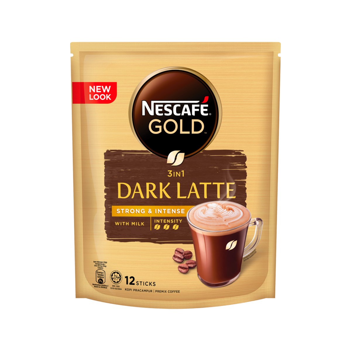 Nescafe Gold 3 In 1 Dark Latte 12 X 34g