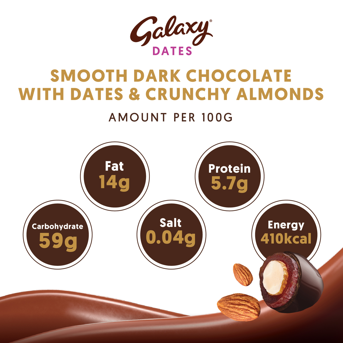 Galaxy Dates Dark Chocolate 143 g