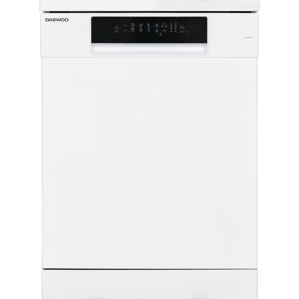 Daewoo Free Standing Dishwasher With 6 Washing Programs, 15 Place Setting, White, DDW-Z1511W