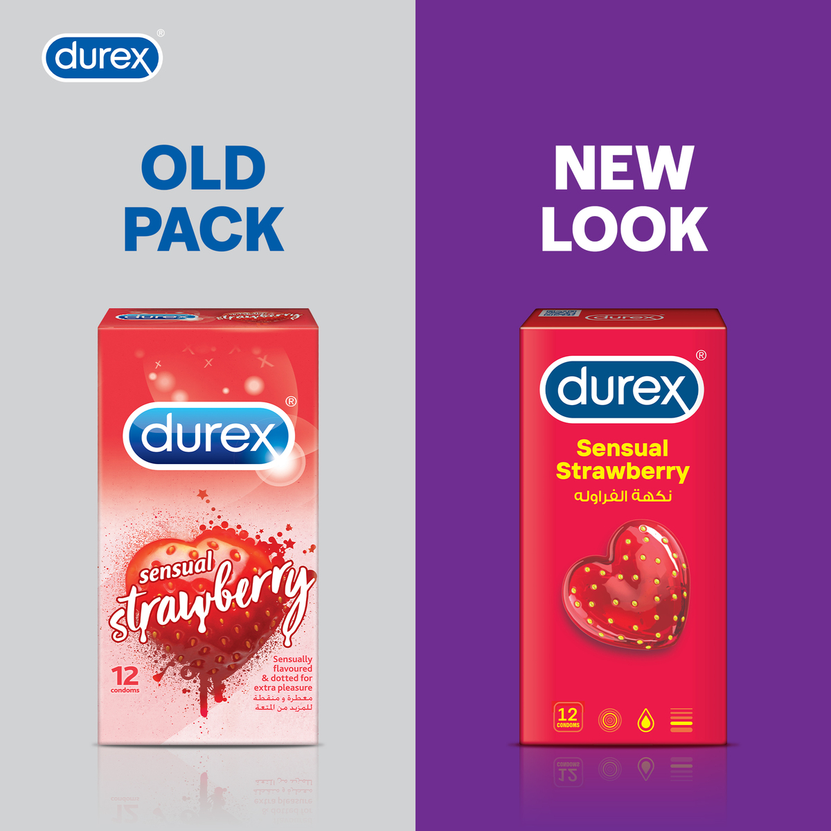 Durex Sensual Strawberry Condoms 12 pcs