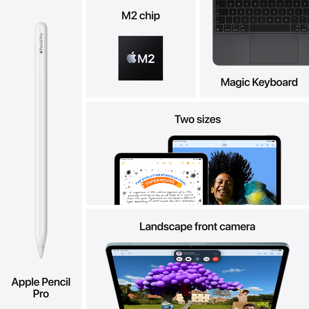 Apple iPad Air (2024) 11 inches, Wi-Fi, M2 Chip, 128 GB Storage, Blue