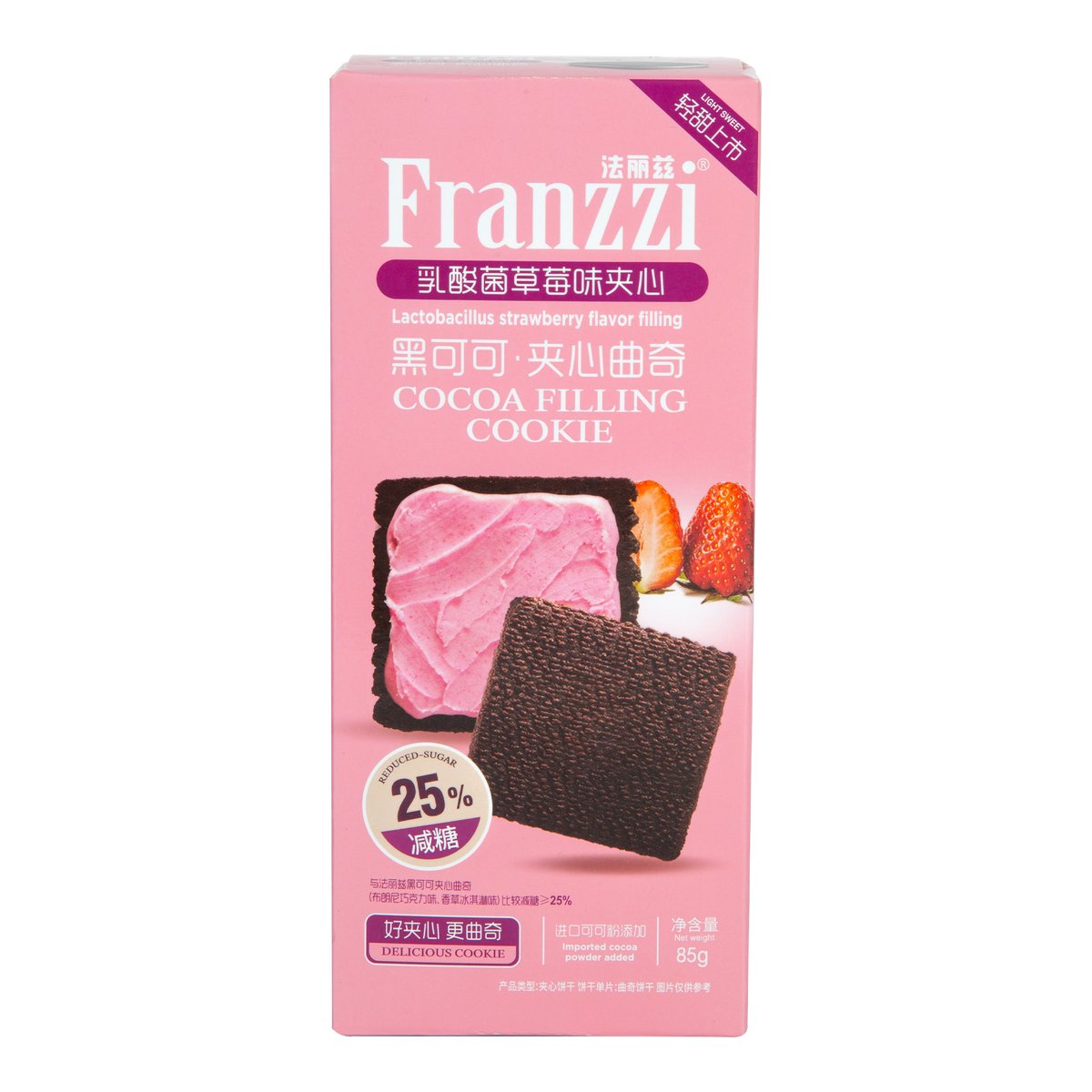 Franzzi Lactobacillus Strawberry Flavor Filling Cookie 85 g