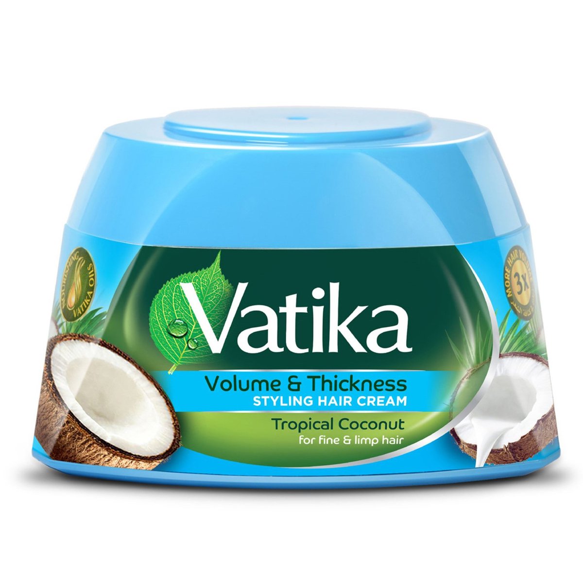 Vatika Volume & Thickness Styling Hair Cream Tropical Coconut 210 ml