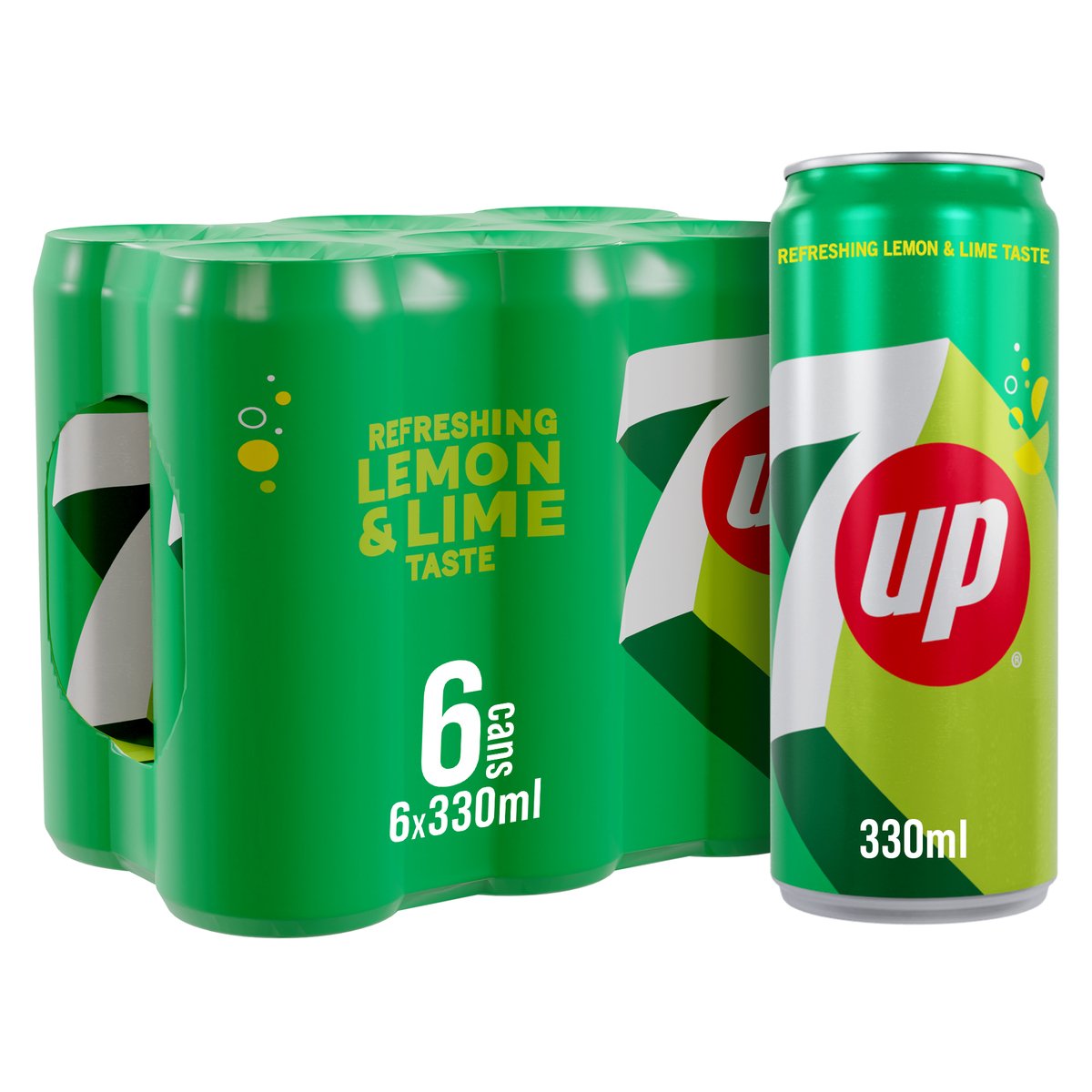 7UP Carbonated Soft Drink Cans 330 ml