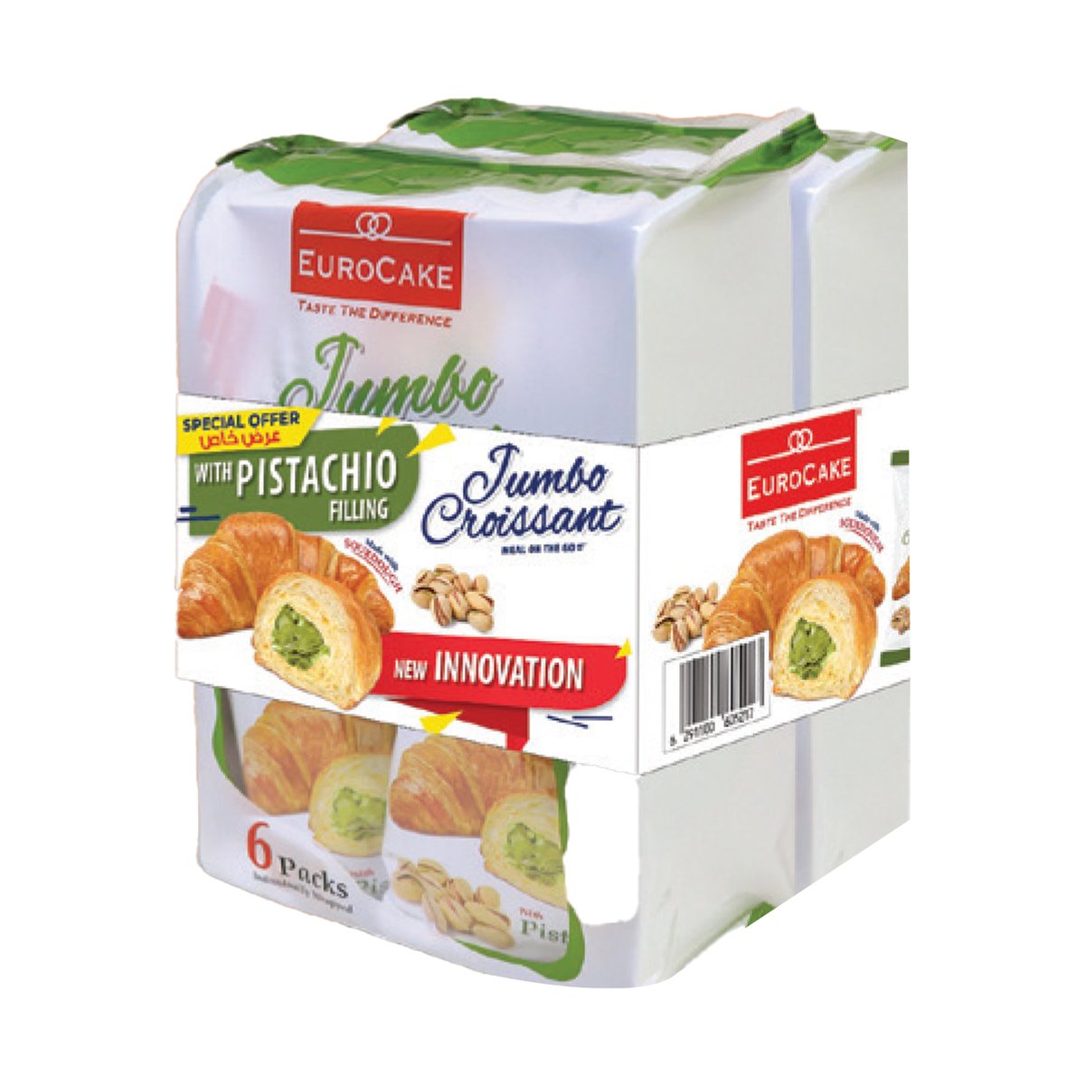 Euro Cake Pistachio Croissant Jumbo Value Pack 2 x 300 g