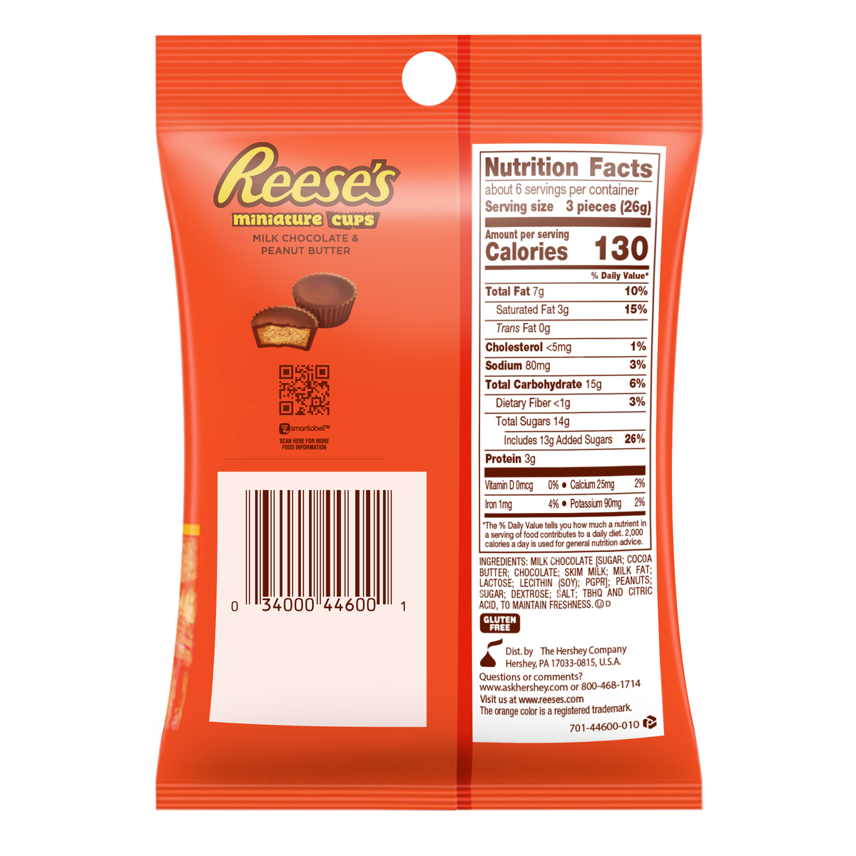 Reese's Milk Chocolate & Peanut Butter Miniature Cups 150 g
