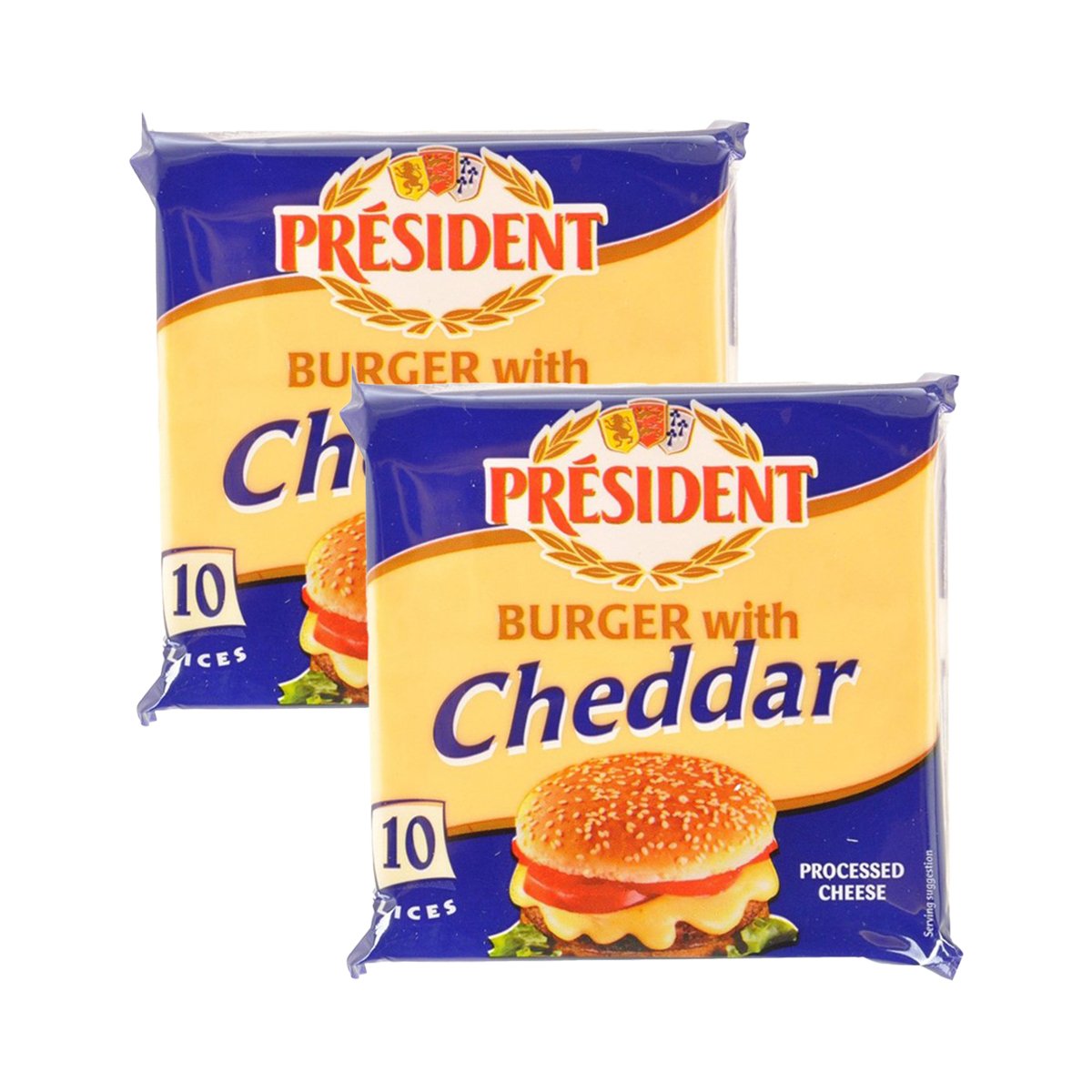 President Burger Cheddar Slice Cheese Value Pack 2 x 200 g