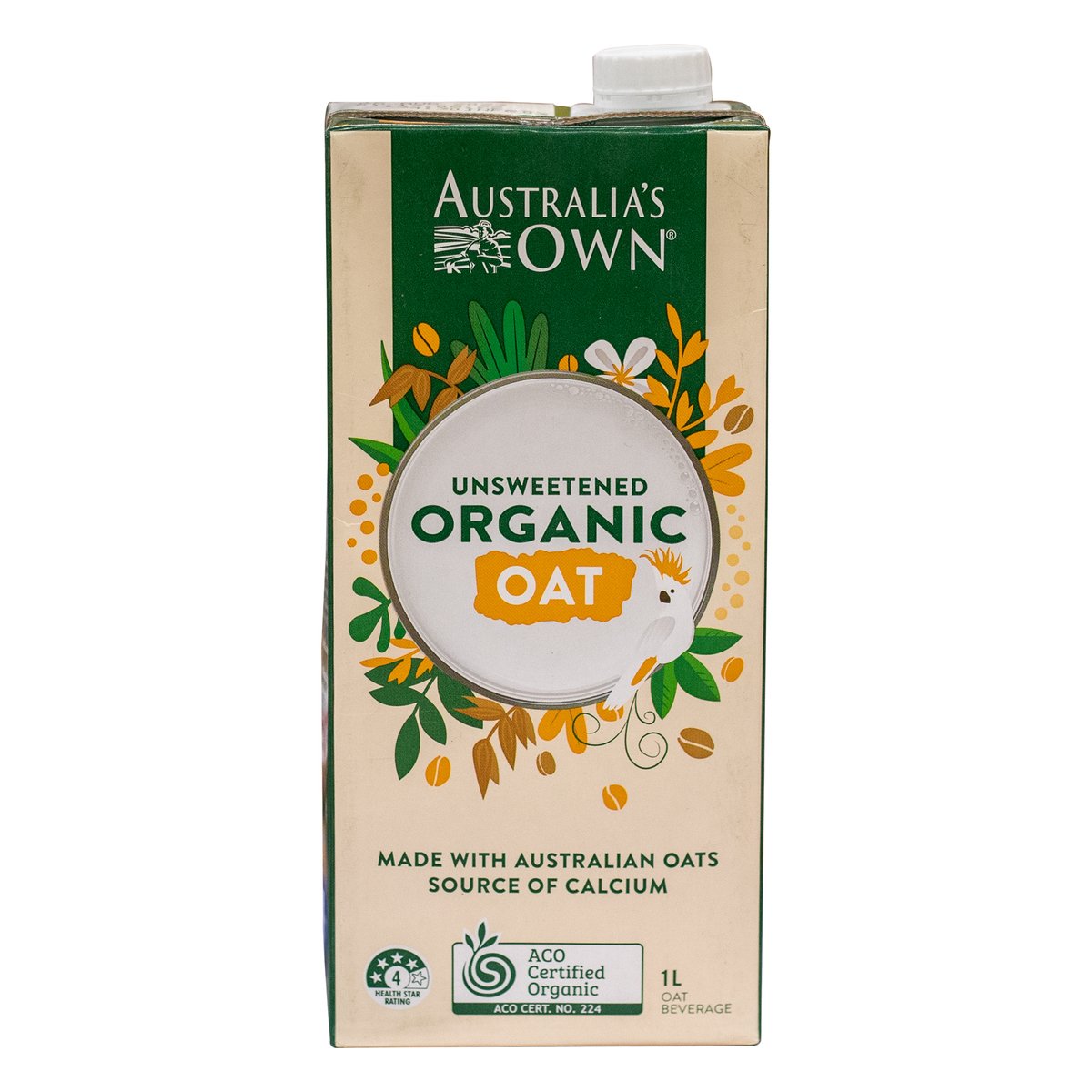 Australia's Own Unsweetened Organic Oat Milk 1 Litre