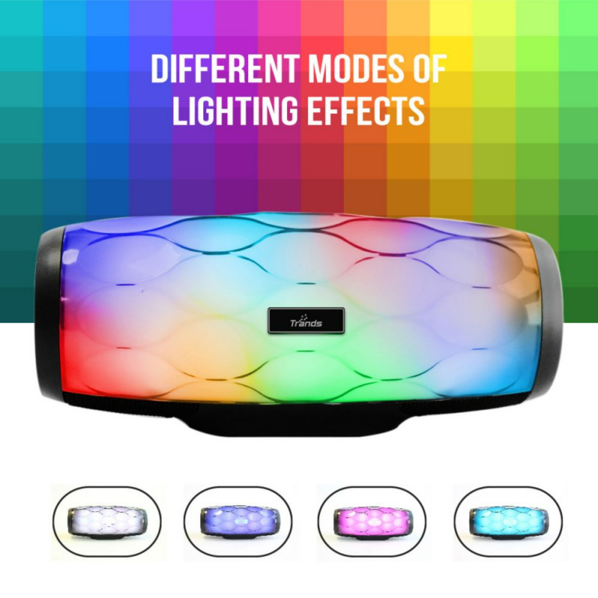 Trands Portable Colourful LED Bluetooth speaker, Omega