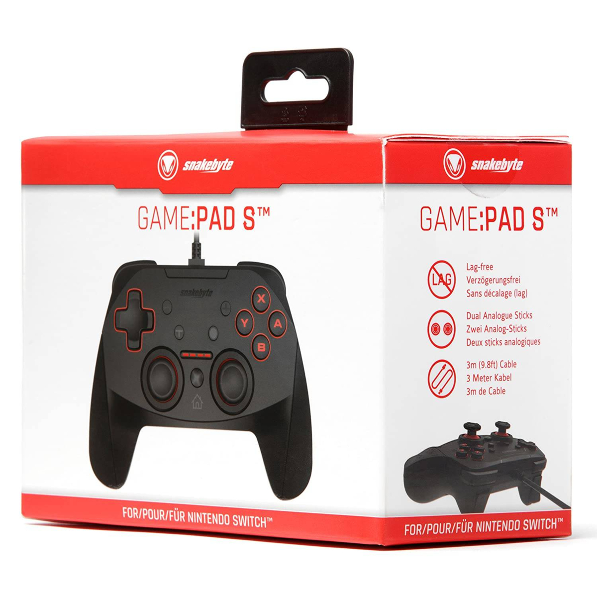 Snakebyte Game Pad S Pro Wireless Controller for Nintendo Switch and Switch Lite, Black