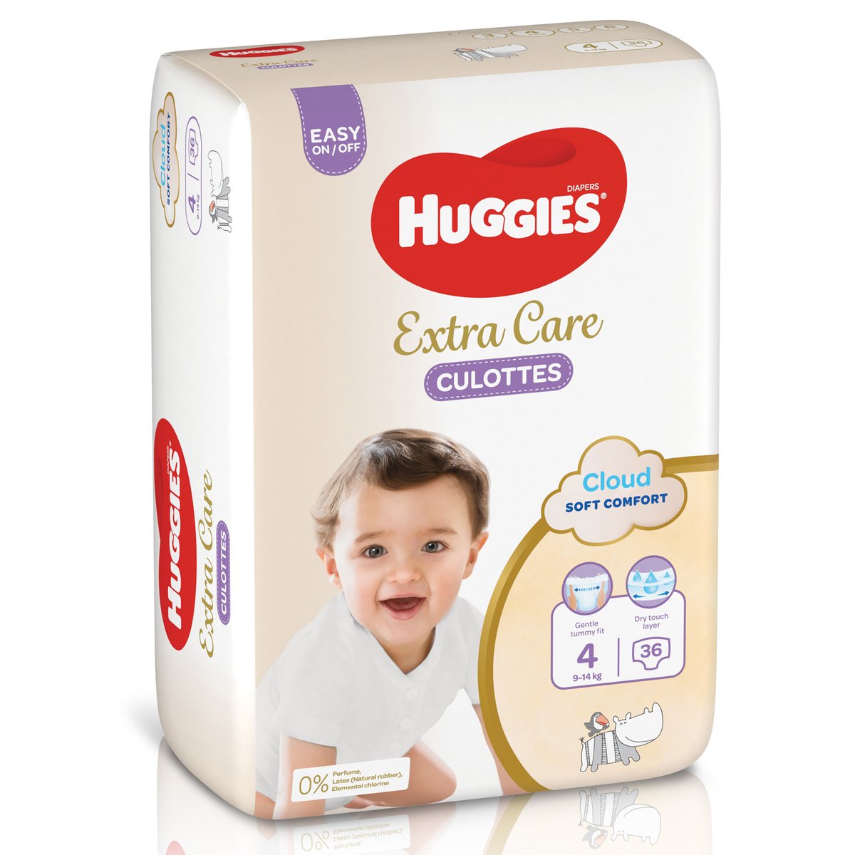 Huggies Extra Care Diapers Size 4 Large 9-14 kg Value Pack 36 pcs