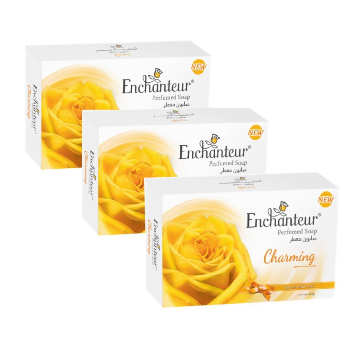 Enchanteur Charming Perfumed Soap Value Pack 3 x 125 g