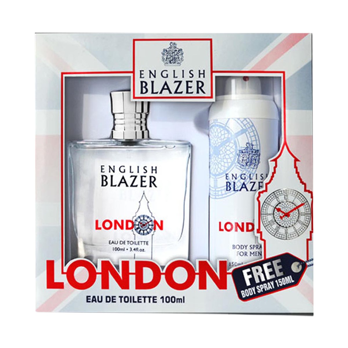 English Blazer London for Men EDT 100 ml + Body Spray 150 ml