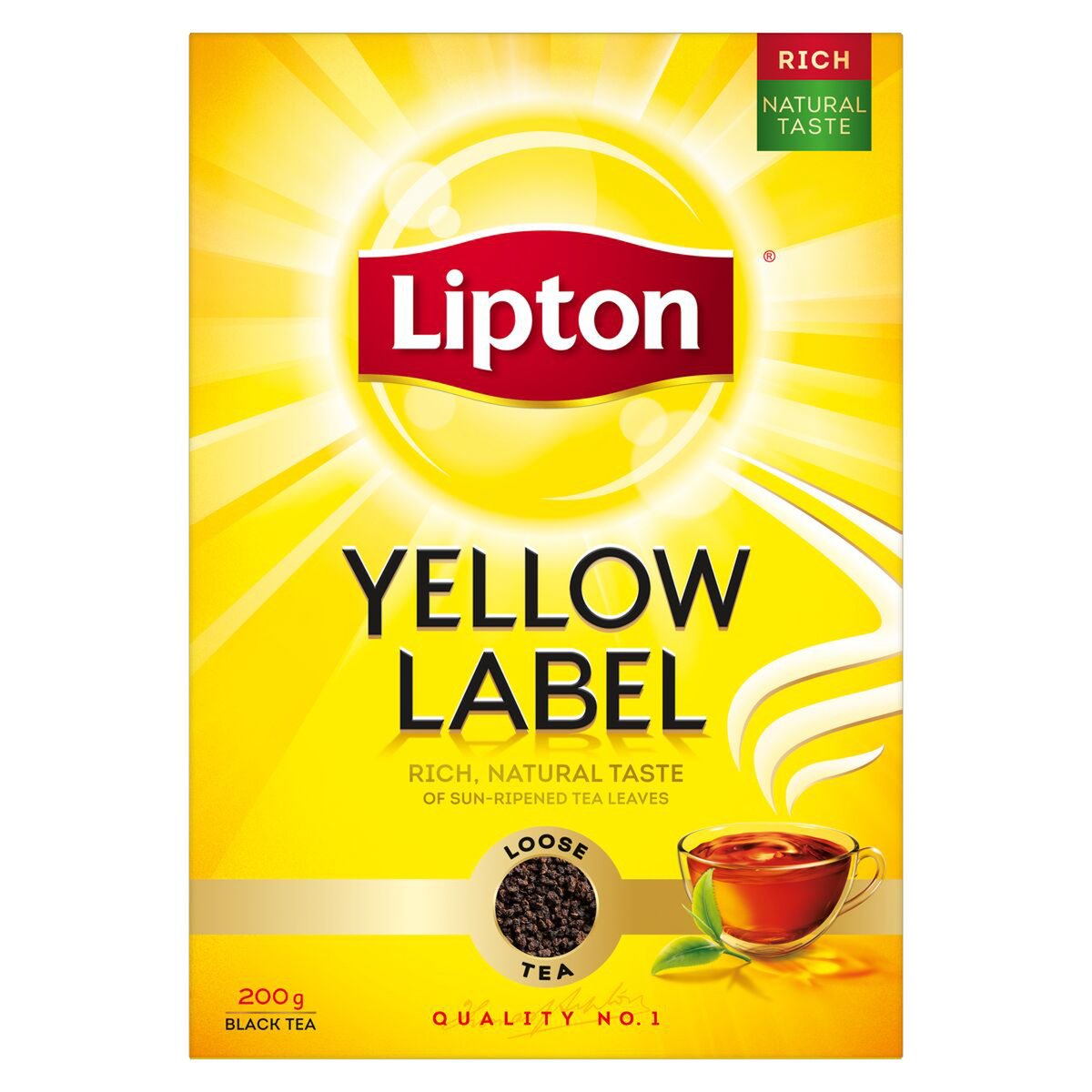 Buy Lipton Yellow Label Black Loose Tea 200 g Online at Best Price | Black Tea | Lulu Kuwait in Saudi Arabia