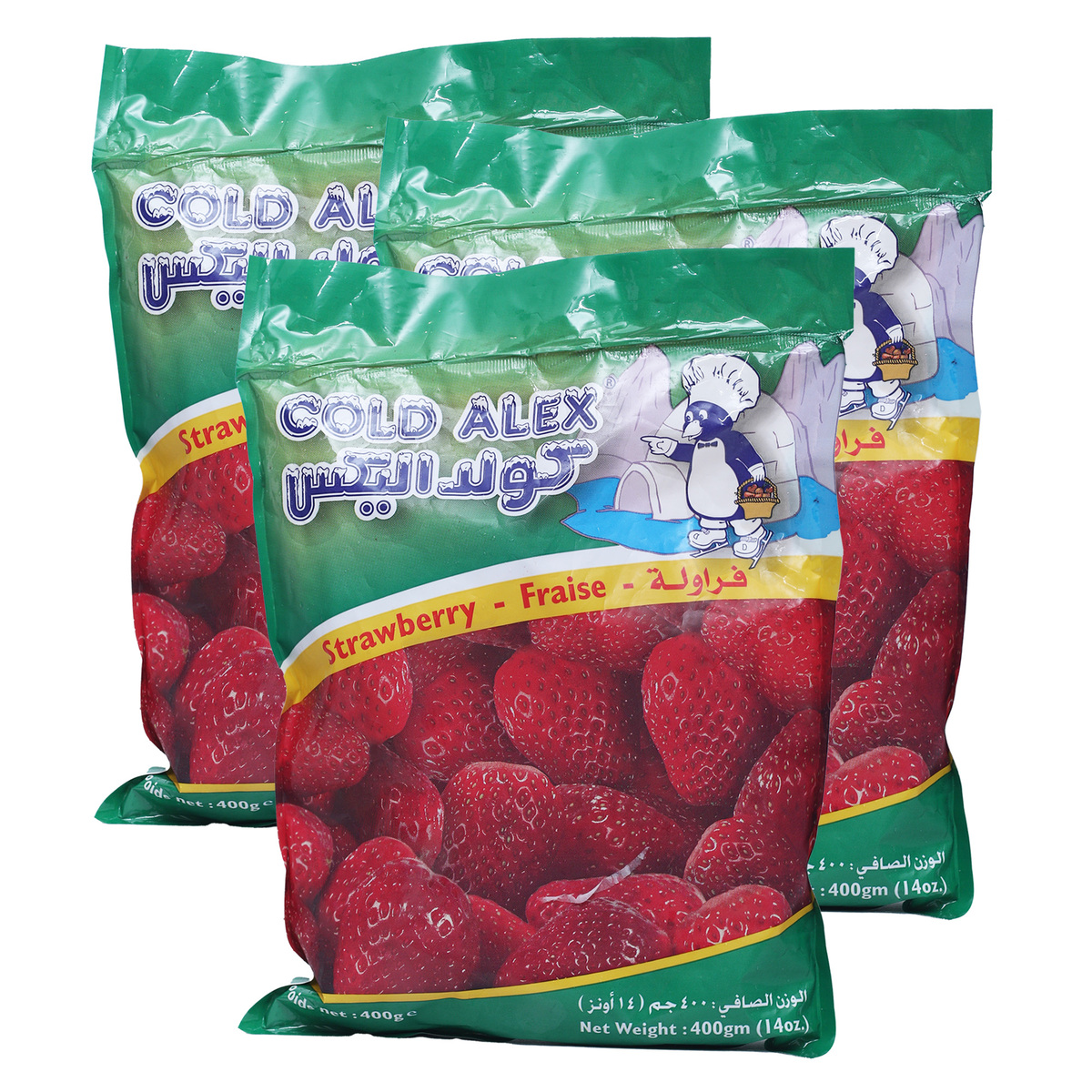 Cold Alex Strawberry Value Pack 3 x 400 g