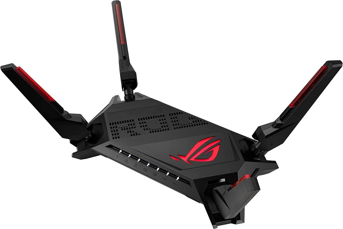 ASUS ROG Rapture GT-AX6000 Dual-Band Wi-Fi 6 (802.11ax) Gaming Router, Dual 2.5g Ports, Enhanced Hardware, Wan Aggregation, VPN Fusion, Triple-level Game Acceleration, Free Network Security And AiMesh Support