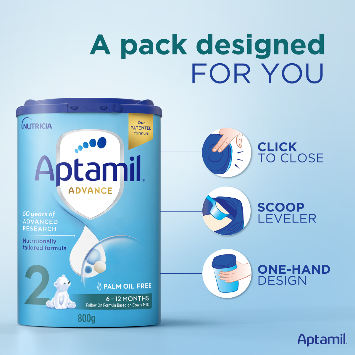 Aptamil Advance Stage 2 Follow On Formula From 6-12 Months 800 g