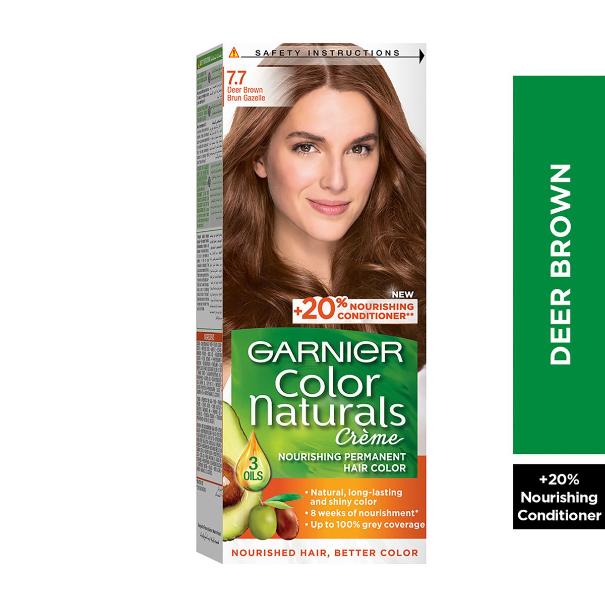 Buy Garnier Color Naturals Creme Nourishing Permanent Hair Color 7.7 Deer Brown 1 pkt Online at Best Price | Permanent Colorants | Lulu Egypt in UAE