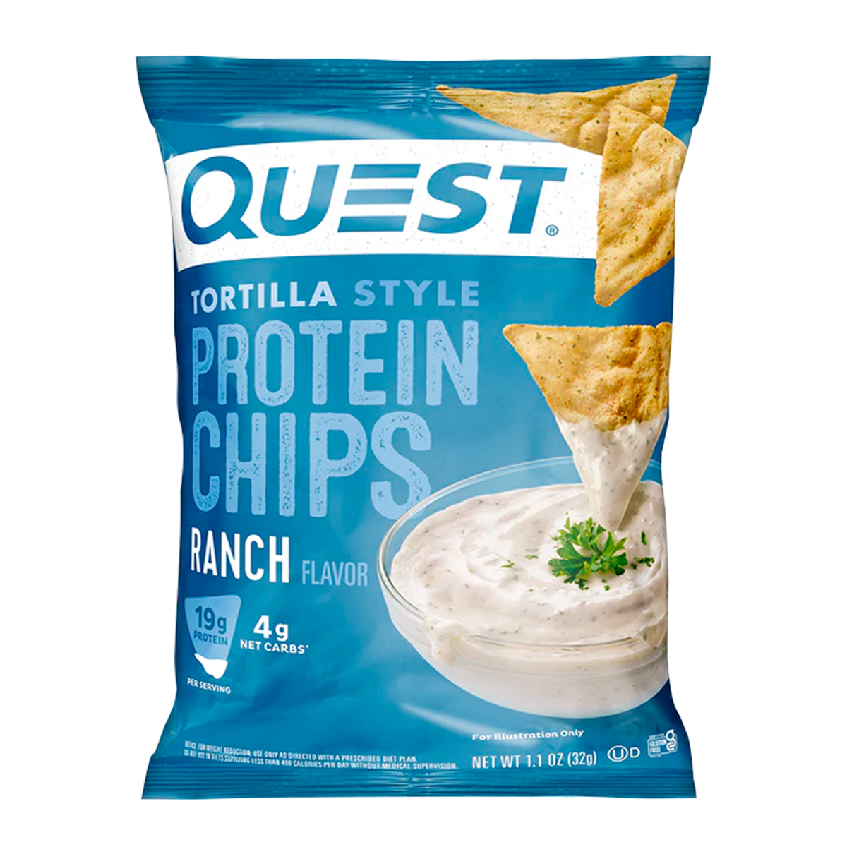 Quest Ranch Flavor Tortilla Style Protein Chips 32 g