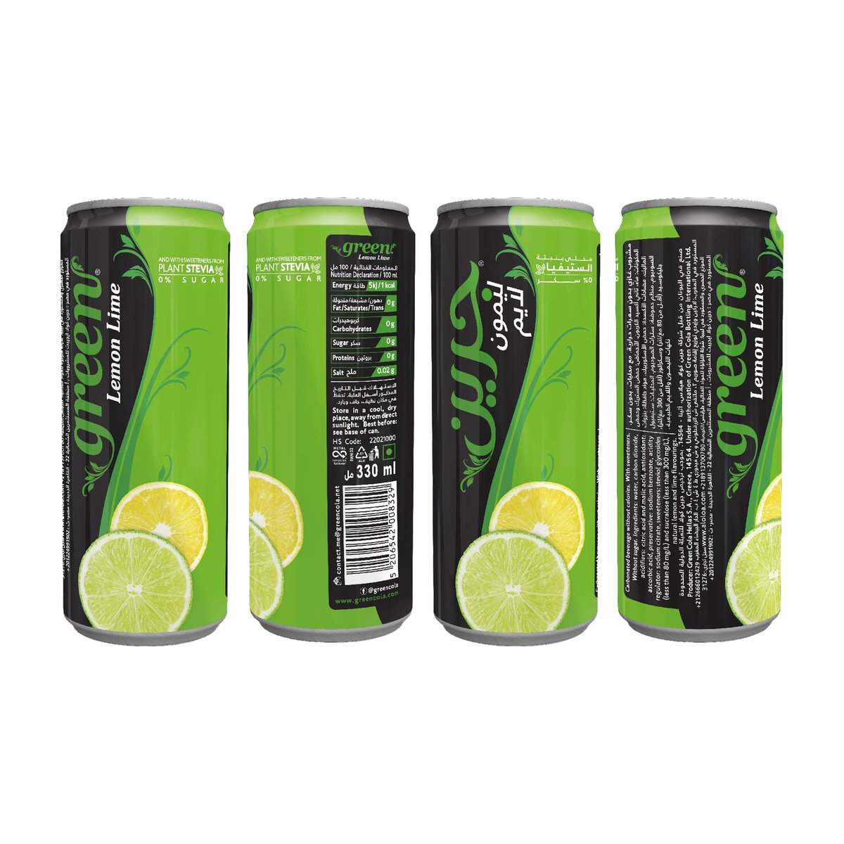 Green Cola Drink Lemon Lime 330 ml