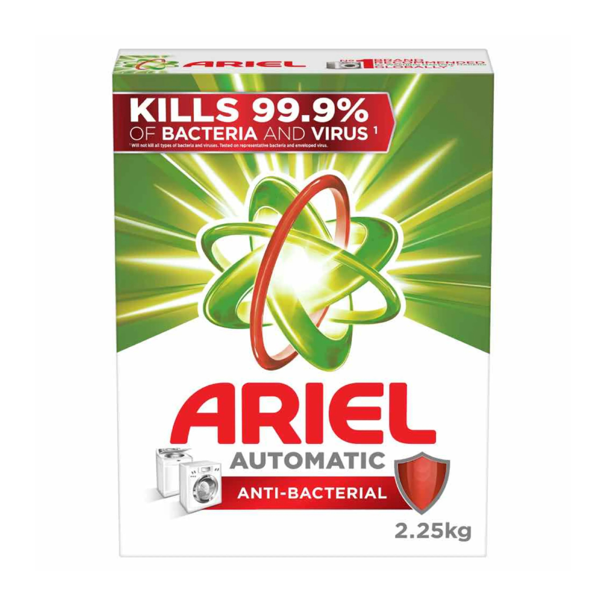 Buy Ariel Automatic Anti-Bacterial Washing Powder Value Pack 2.25 kg Online at Best Price | Front load washing powders | Lulu UAE in UAE