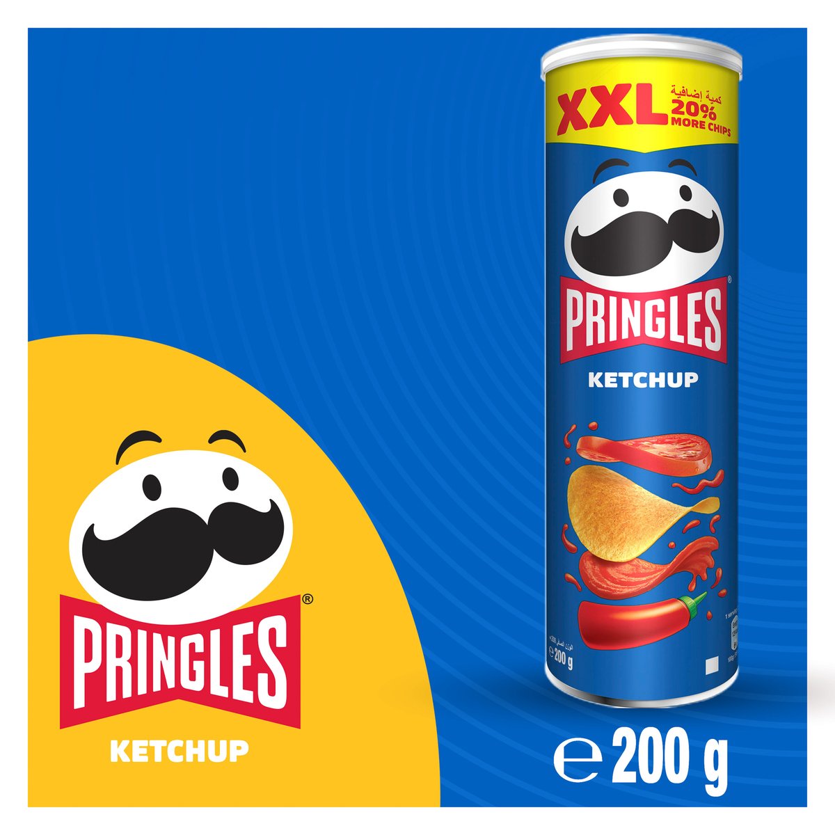 Pringles XXL Ketchup Flavoured Chips 200 g