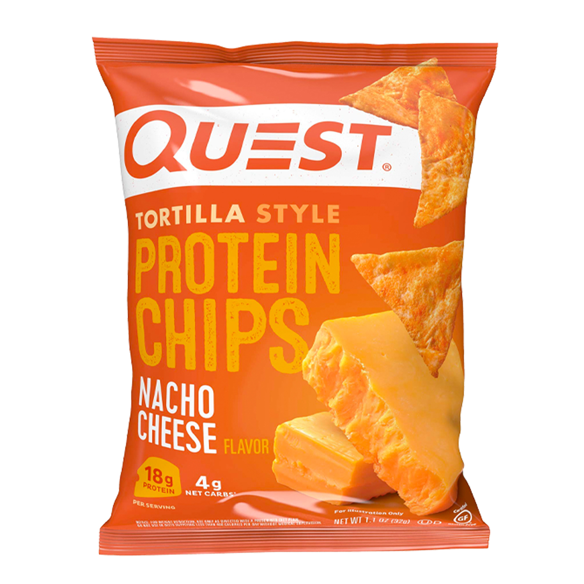 Quest Nacho Cheese Tortilla Style Protein Chips 32 g